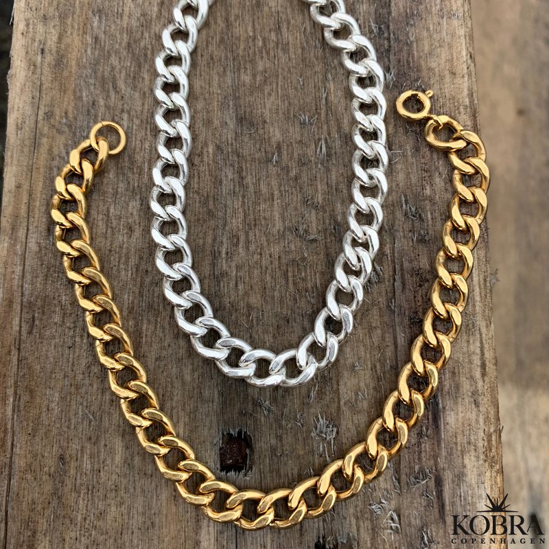 "Panzer" chunky slvarmbnd med tykke led