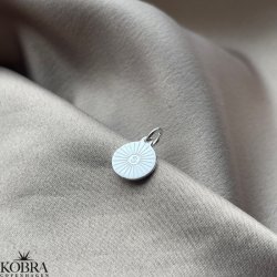 "Mayday Circle" Mini sterling slv halskde med gravering