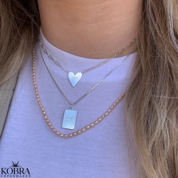 "Mathilde" halskde med hjerte i sterling slv