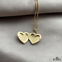 "Diana" heart gold locket 