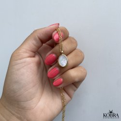 "Spirit" guld medaljon med perlemor