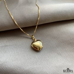 "Berthe" 18 karat forgyldt hjerte medaljon med livets tr