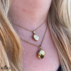 "Jasmine" 18 carat gold plated heart medallion