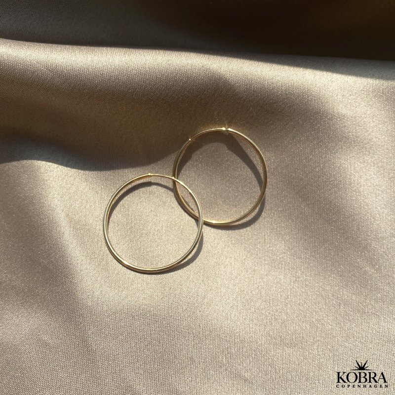 "Cirkeline" Forgyldte hoops / creoler (Medium)