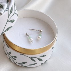 "Melissa" silver earrings with white freshwater pearls