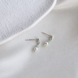 "Melissa" silver earrings with white freshwater pearls