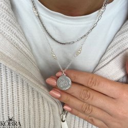 "Ruby" slv halskde med kde og sten