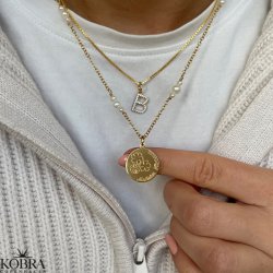 "Midsommar" guld halskde med gravering