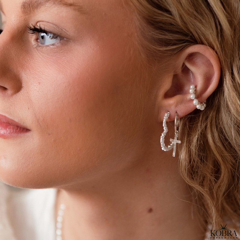 "Floria" prlrmanschett i silver