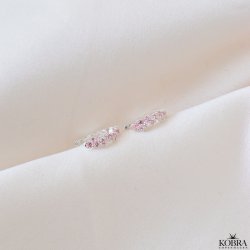  "Mikami" unikke slv hoops med lyserde sten (small)