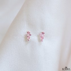 "Mikami" slv mini restik i unikt design med lyserde sten