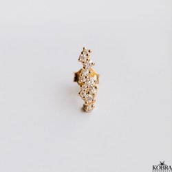 "Mikami" 18 karat forgyldt rering (medium) med sten, 1 stk