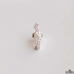 "Mikami" slv rering (medium) med sten, 1 stk