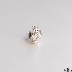 "Mikami" slv restik (mini) med sten, 1 stk