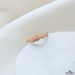  "Mikami" 18 karat forgyldt ring med lyserde sten