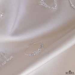 "Mikami" slv ring med hvide sten