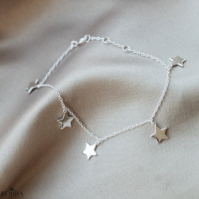  "Mina" bracelet with star pendants in silver