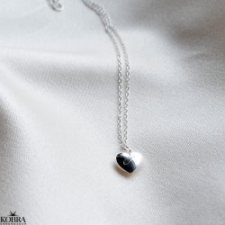 "Mini Liva" slv hjerte halskde med personlig gravering