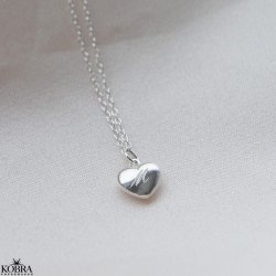 "Mini Liva" slv hjerte halskde med personlig gravering