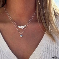 "Mini Liva" slv hjerte halskde med personlig gravering