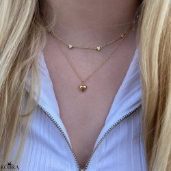 "Junie" gold necklace / choker with hearts