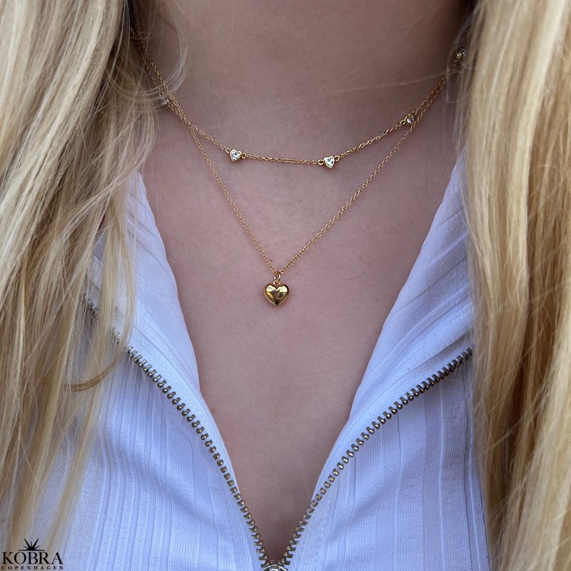 "Junie" gold necklace / choker with hearts
