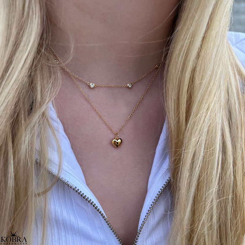 "Junie" gold necklace / choker with hearts