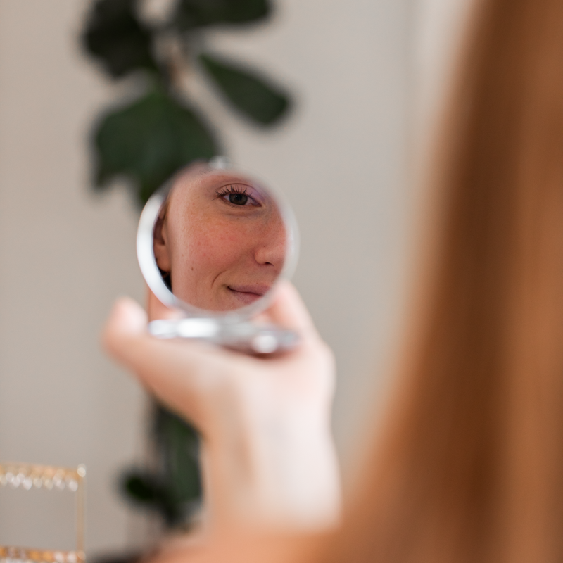 "Mirror, Mirror" cosmetic mirror with personalised engraving