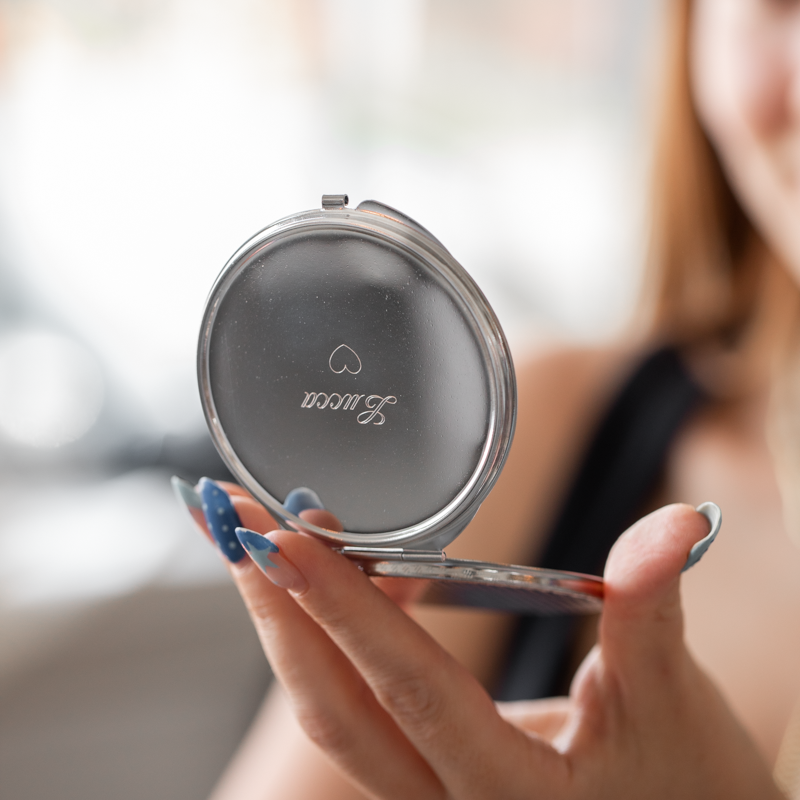 "Mirror, Mirror" cosmetic mirror with personalised engraving