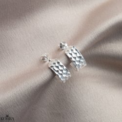 "Misty" brede hammerslede hoops i slv