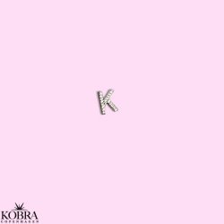 "Zoey" slv restik med bogstav og sten 1 stk. 