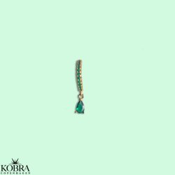 "Raindrop" forgyldt med forskellige farver 1 stk. 