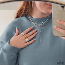 "Belli" Chunky ring i 18K forgyldt slv  r og organisk design