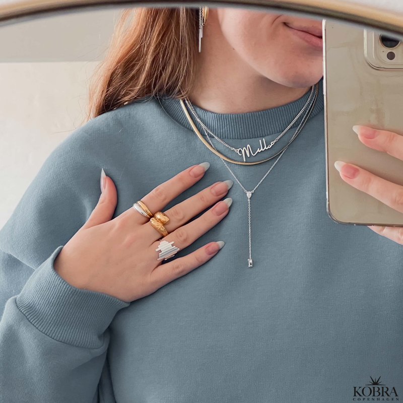 "Belli" Chunky ring i 18K forgyldt slv  r og organisk design