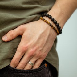 "Ash" One size men's bracelet with balls