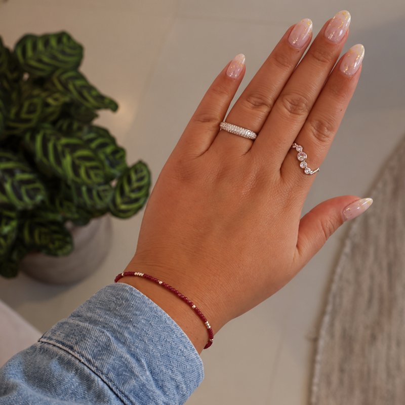 "Talia" semi-precious stone bracelet in silver