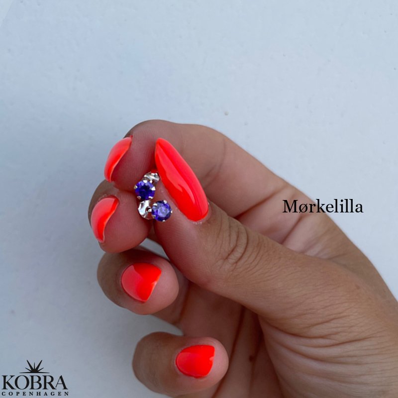 "Tulip" cute small earrings in sterling silver in different colors