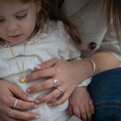 "MOM" ring i sterling slv