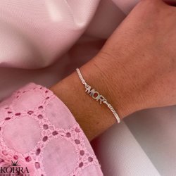 "Mor" armbnd med 2 mm. panzerkde i sterling slv