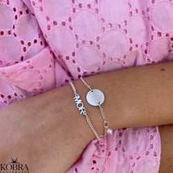 "Mor" armbnd med 2 mm. panzerkde i sterling slv