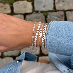 "MOR" slv armbnd med sten