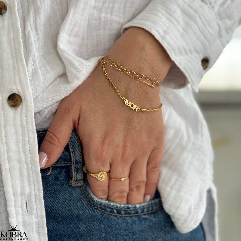 "MOR" armbnd med 2 mm. panzerkde i guld