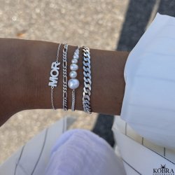 "Clinton" 5 mm panzer armbnd i sterling slv