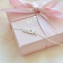 "MOR" s�lv armb�nd med sten