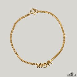 "Chloe" panzer guld armbnd med flere bogstaver 