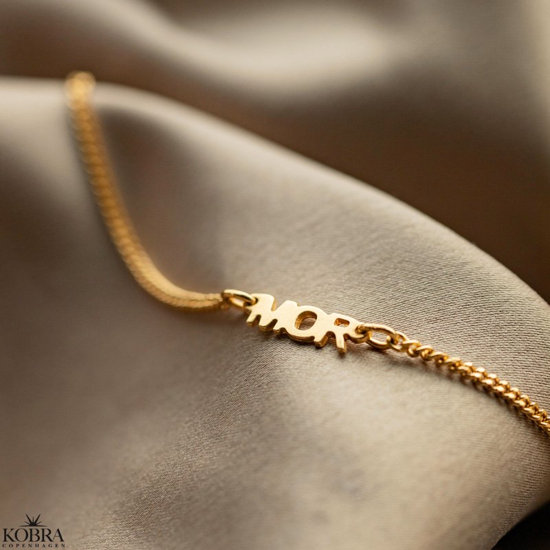 Mor" håndlavet guld halskæde med 2 mm. panzerkæde - Guld halskæder - KOBRA copenhagen