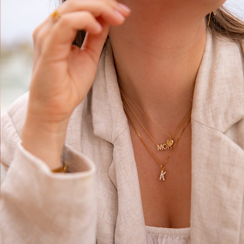 "Mini Liva" gold necklace with personal engraving