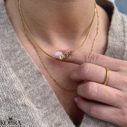 "MOR" hndlavet guld halskde med 2 mm. panzerkde