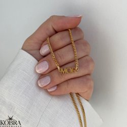 "MOR" hndlavet guld halskde med 2 mm. panzerkde