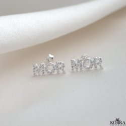 "MOR" slv reringe med smukke hvide sten